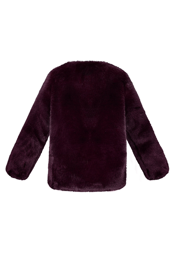 Abrigo de piel sintética - violeta Imagen7