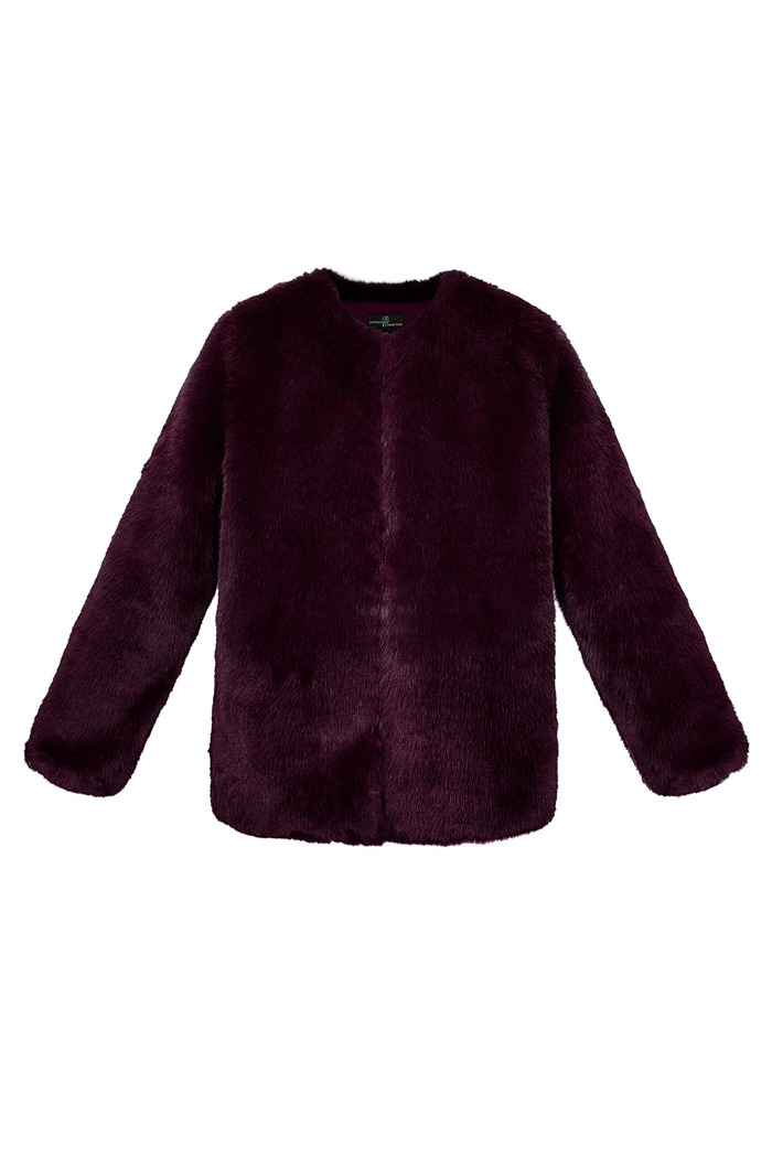Faux fur coat - purple 