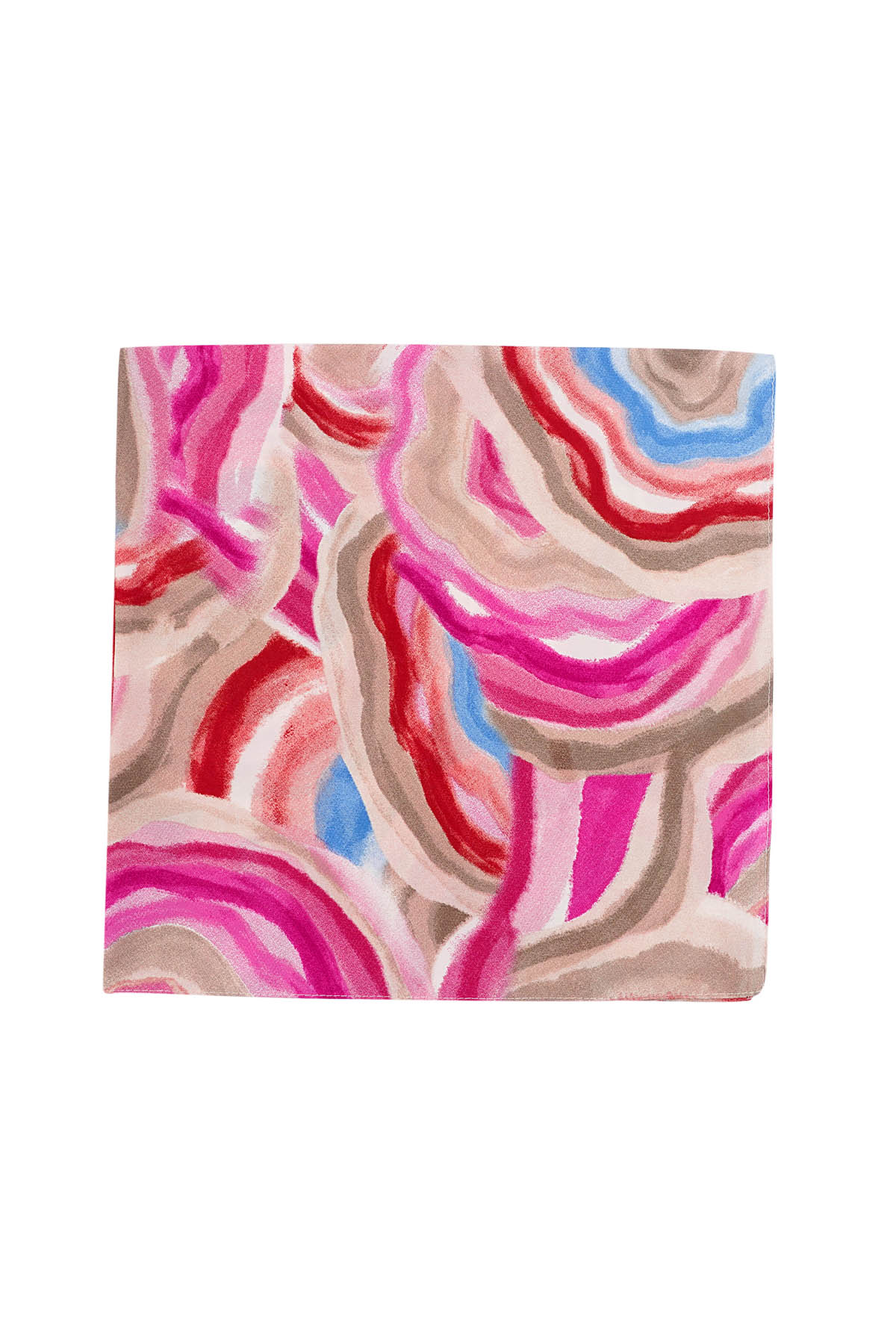Schal mit gestreiftem Herbstdruck - rosa Bild3