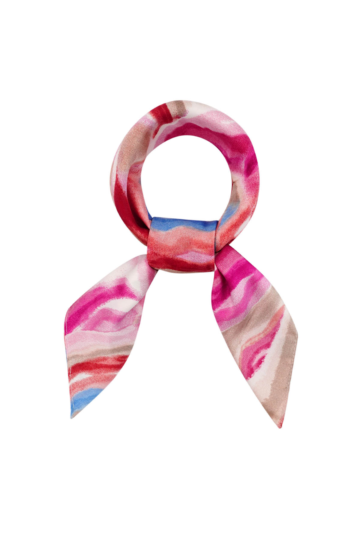 Scarf striped autumn print - pink h5 
