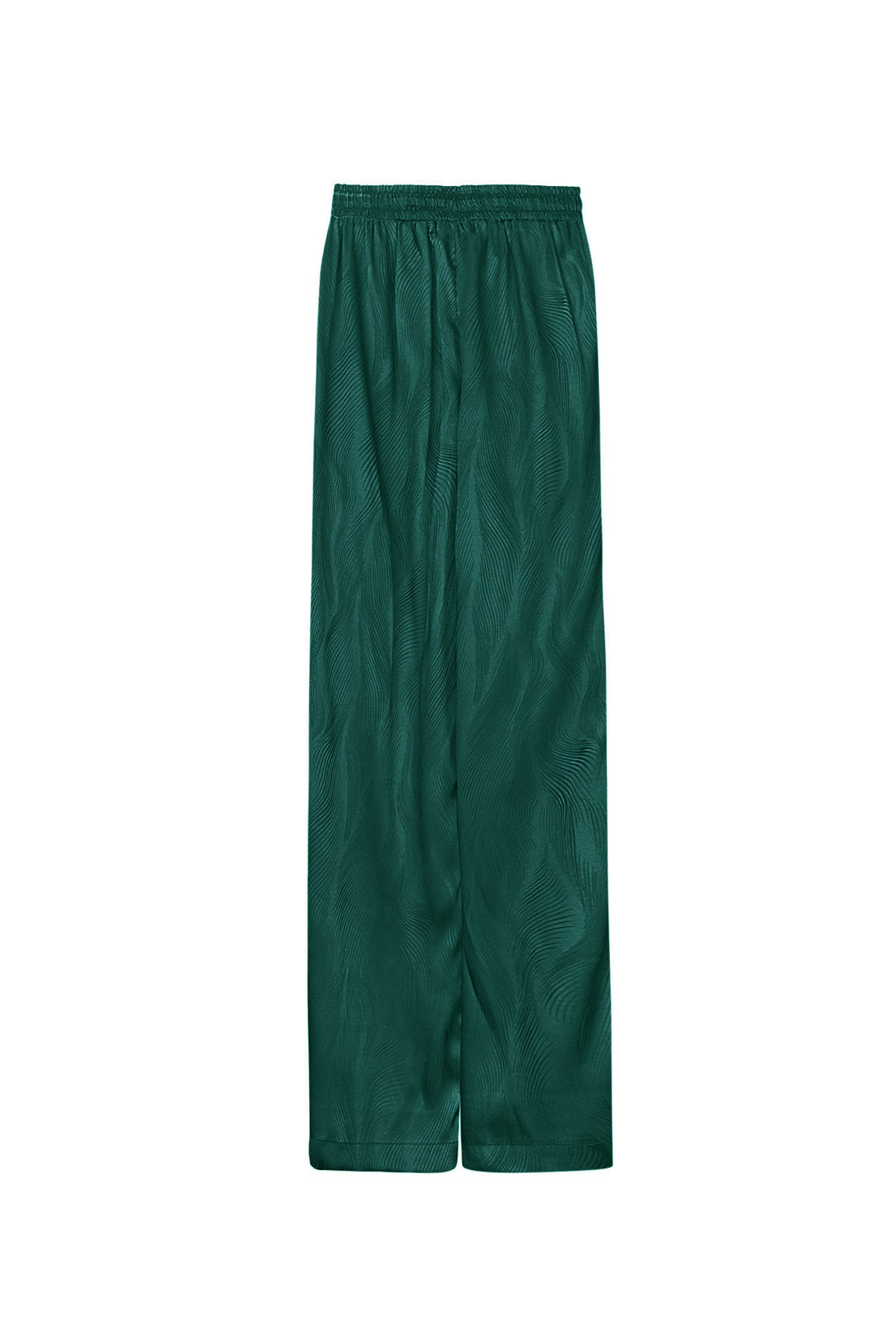 Pantalón de raso con estampado - verde oscuro - S