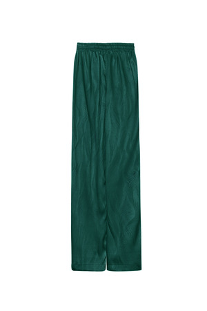 Satin trousers with print - dark green - S h5 