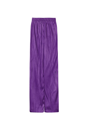 Satin trousers with print - purple h5 Picture8
