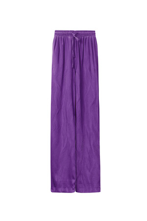 Pantalon en satin imprimé - violet h5 
