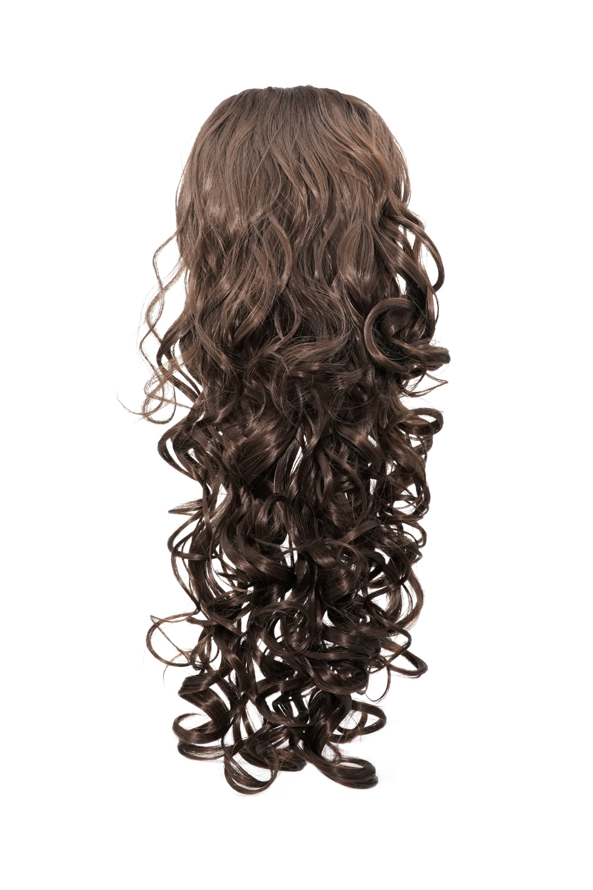 Ponytail volume curl - dark brown