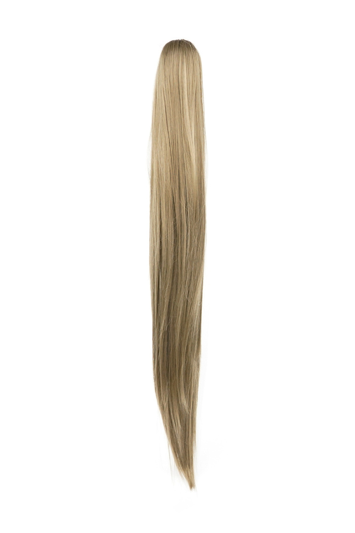 Ponytail clip in straight - camel 