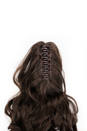 Ponytail clip fancy - dark brown h5 Picture3