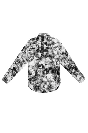 Manteau à taches à paillettes - noir et blanc - S h5 Image7
