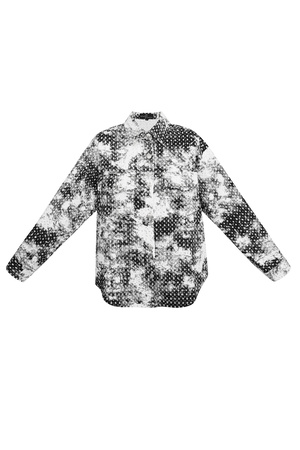 Macchie di cappotto con glitter - bianco e nero h5 