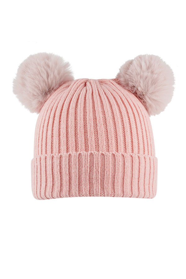 Adult - basic hat with pink balls