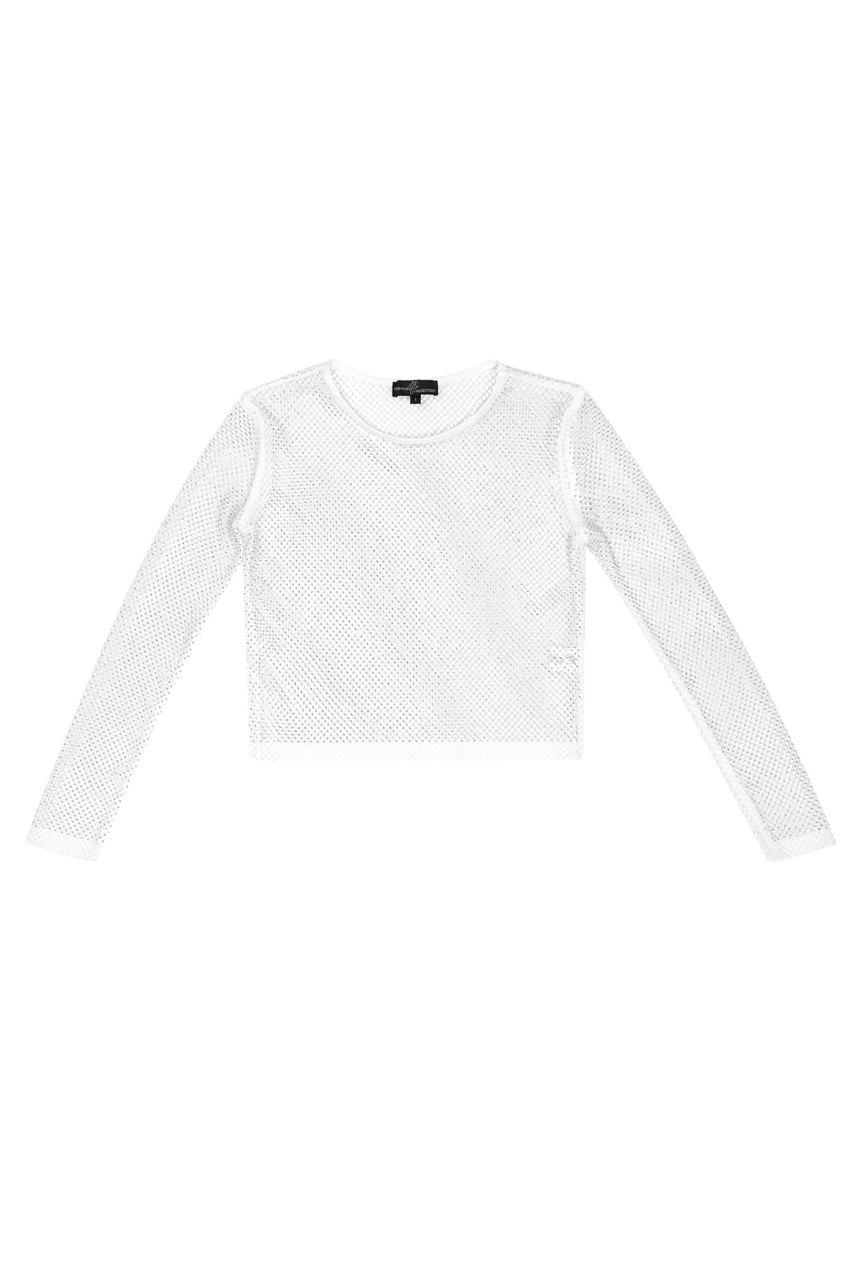 Sparkly long sleeve top - white - M 
