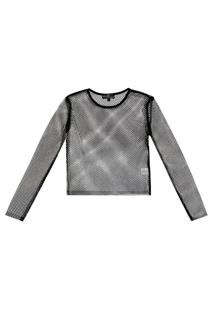 Sparkly long sleeve top - black 
