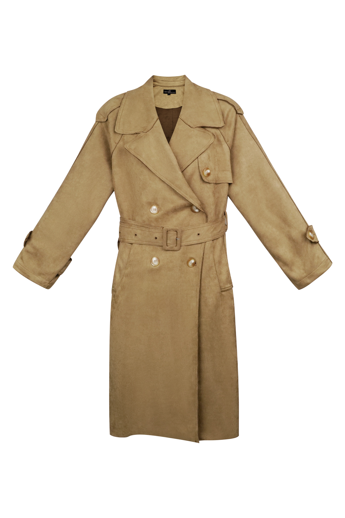 Classic trench coat suede - beige M h5 