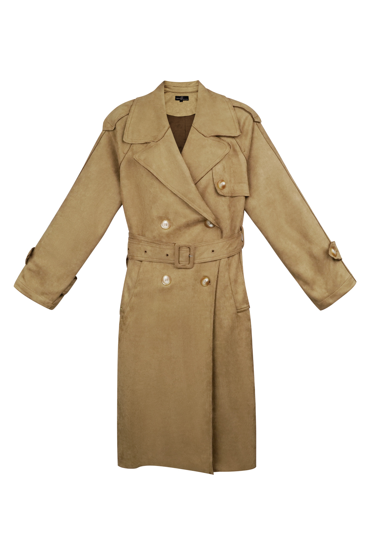 Classic trench coat suede - beige S 2