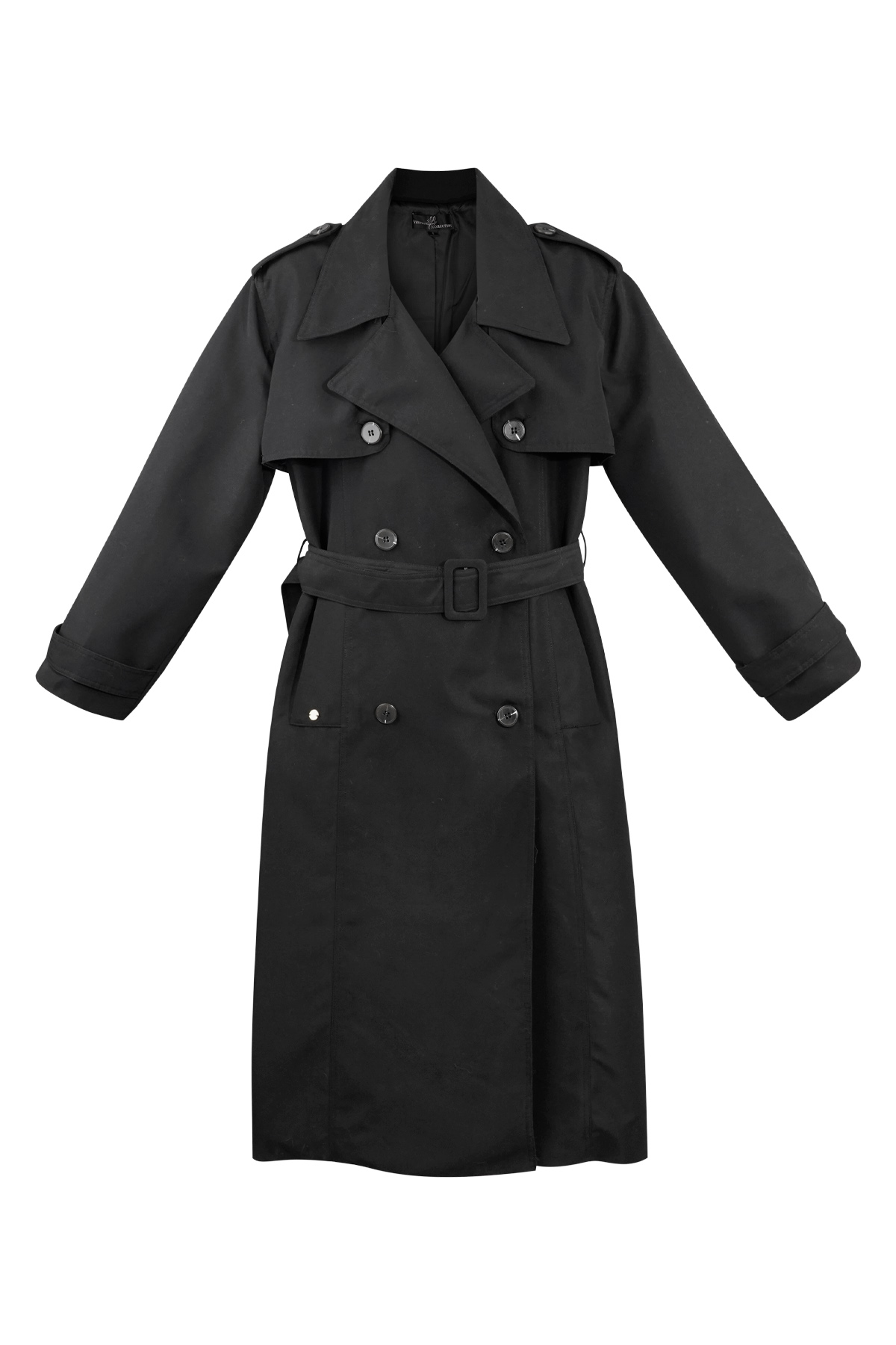 Long basic trench coat - black S 2