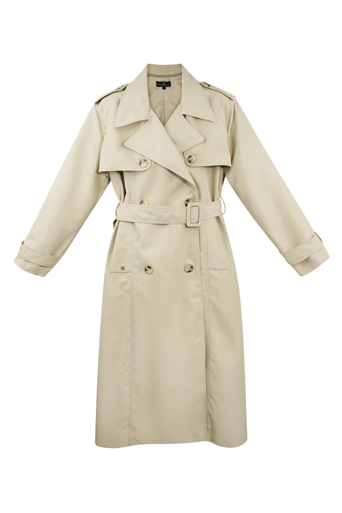 Trench long basique - sable S 