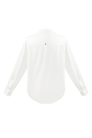Basic blouse effen - wit h5 Afbeelding7