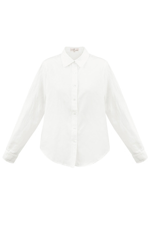 Basic sade bluz - beyaz h5 