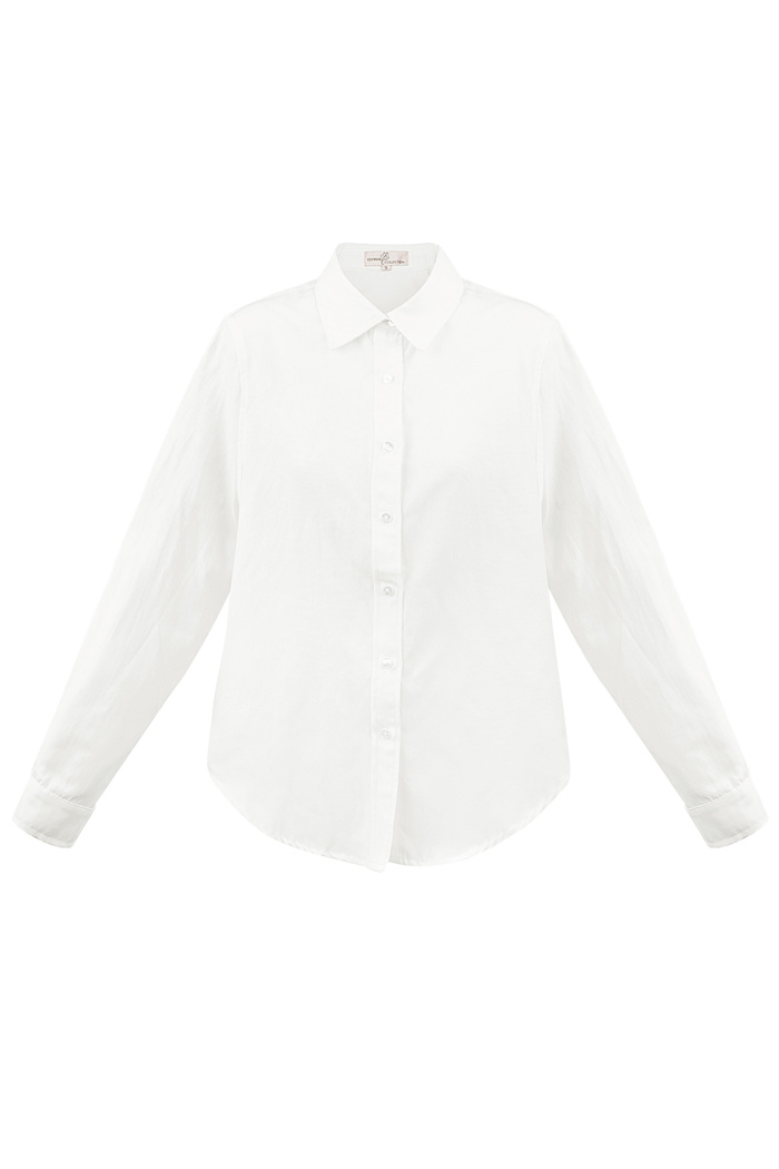 Basic blouse effen - wit 