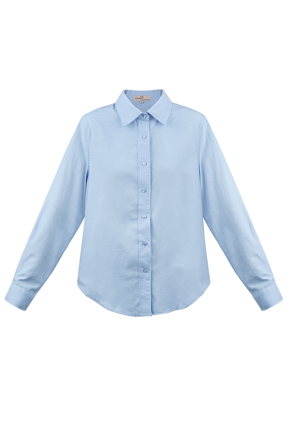 Basic blouse effen - blauw h5 