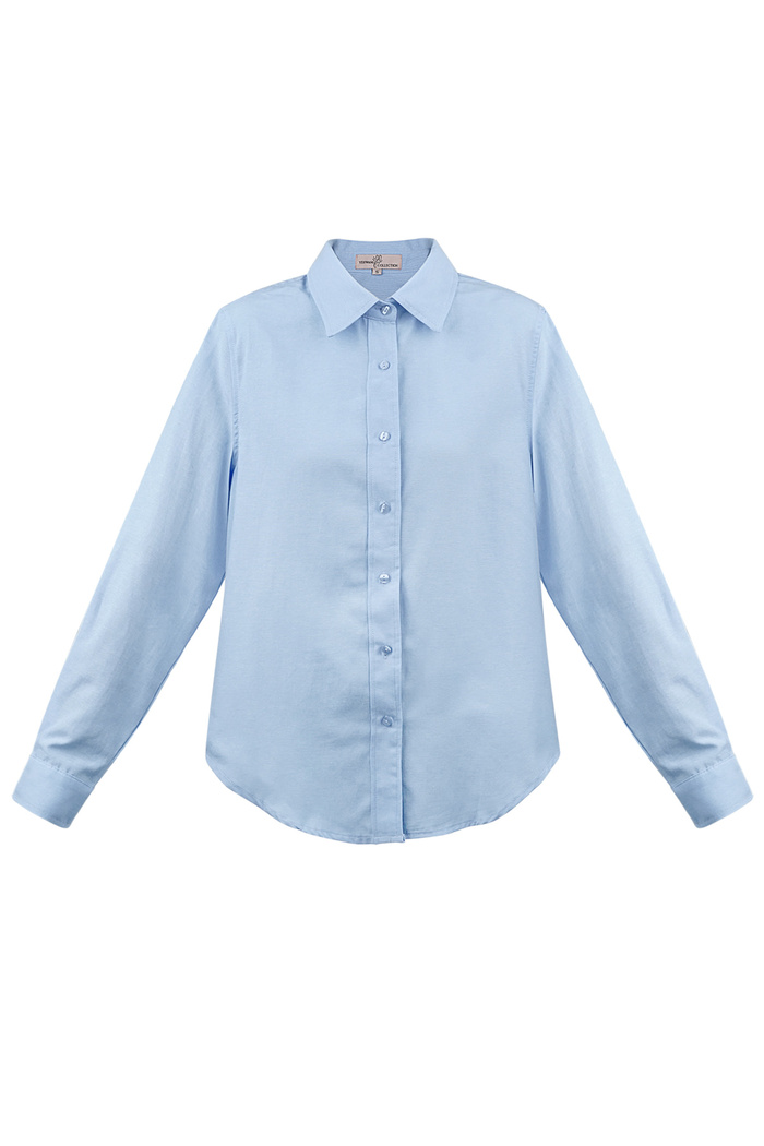 Basic plain blouse - blue 