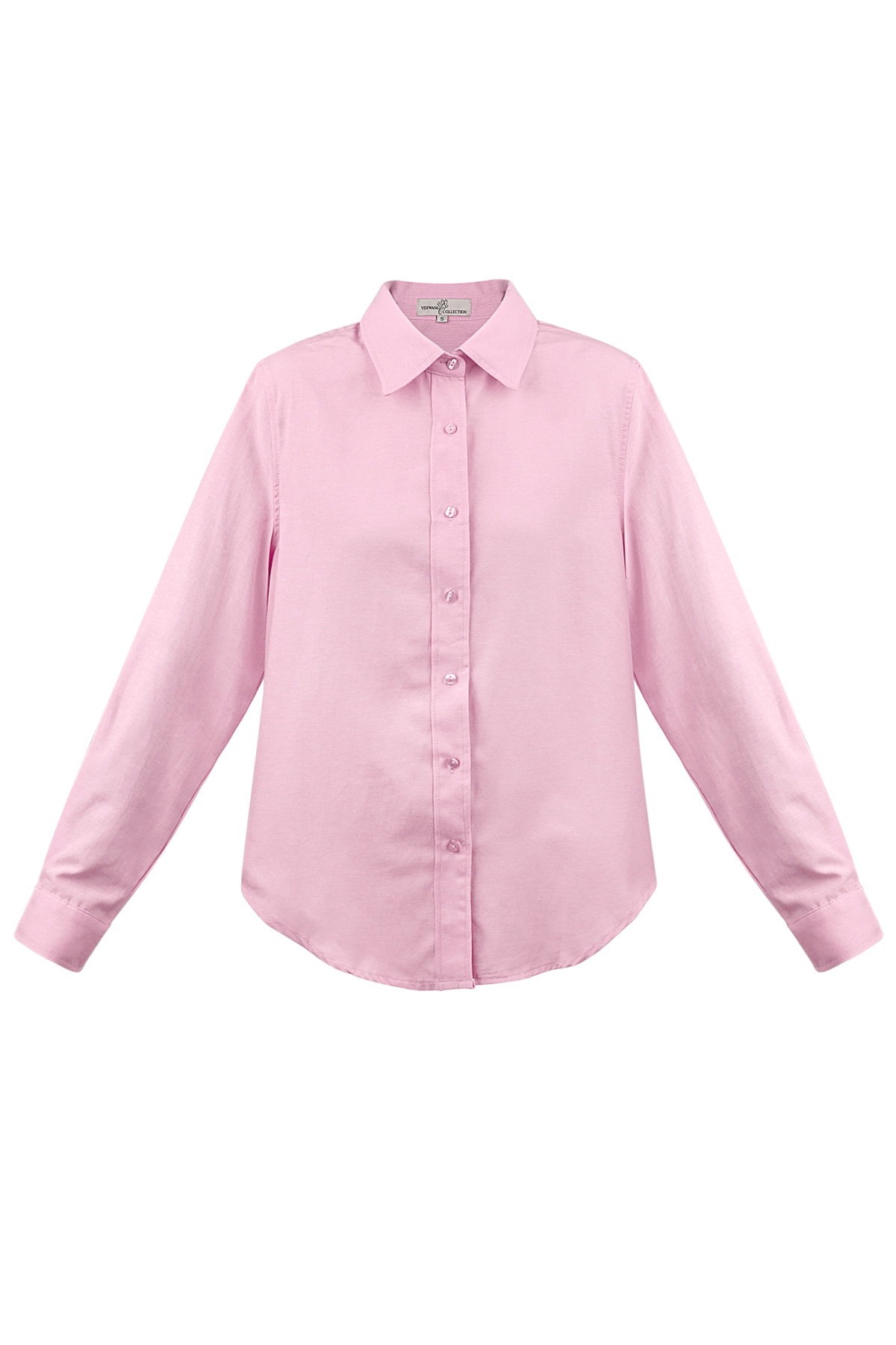 Basic blouse effen - roze
