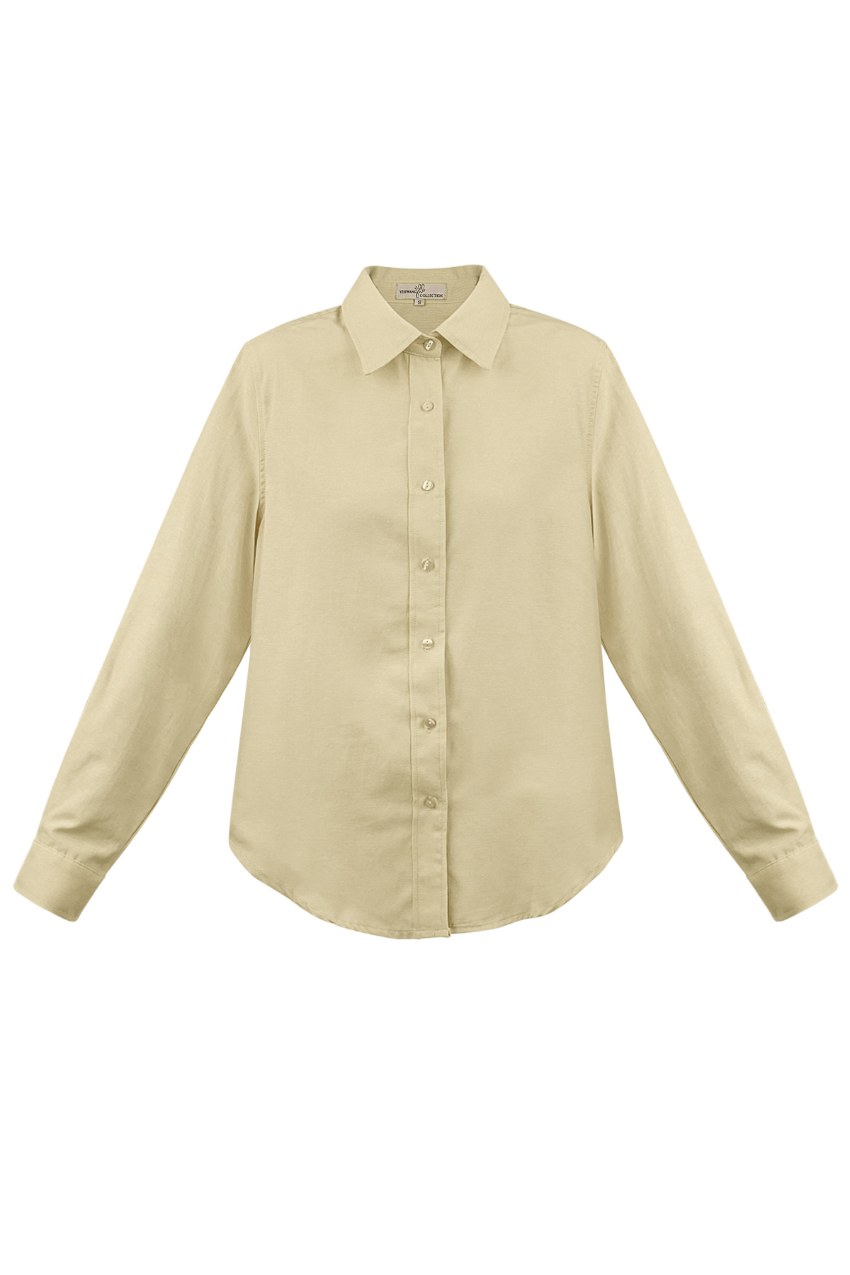 Basic blouse effen - beige