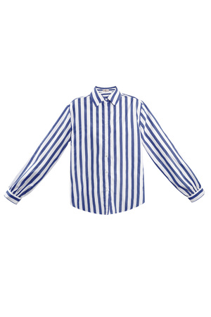 Striped casual blouse - dark blue h5 