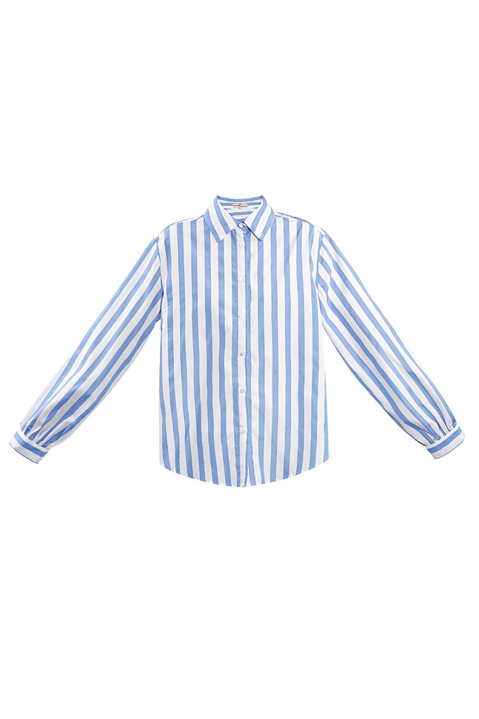Striped casual blouse - blue 