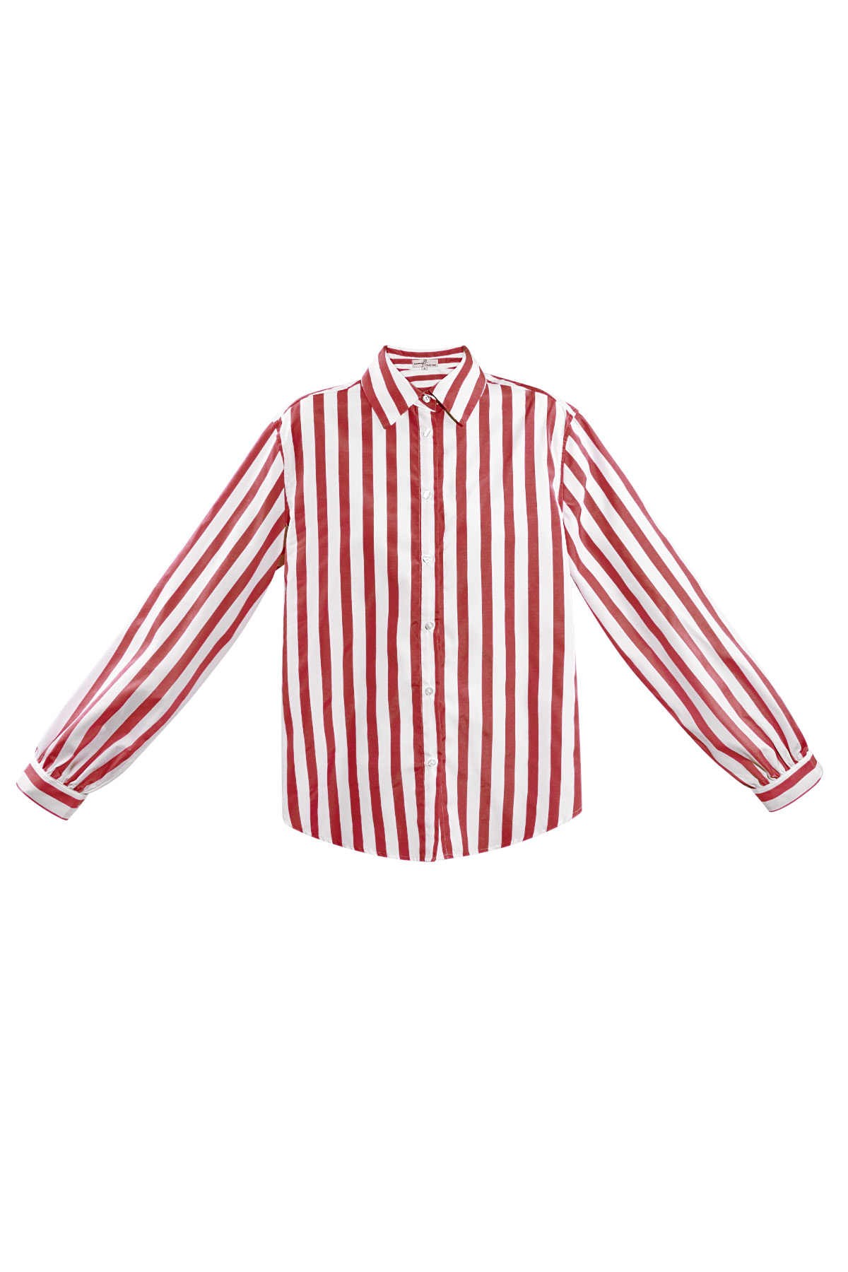 Striped casual blouse - red
