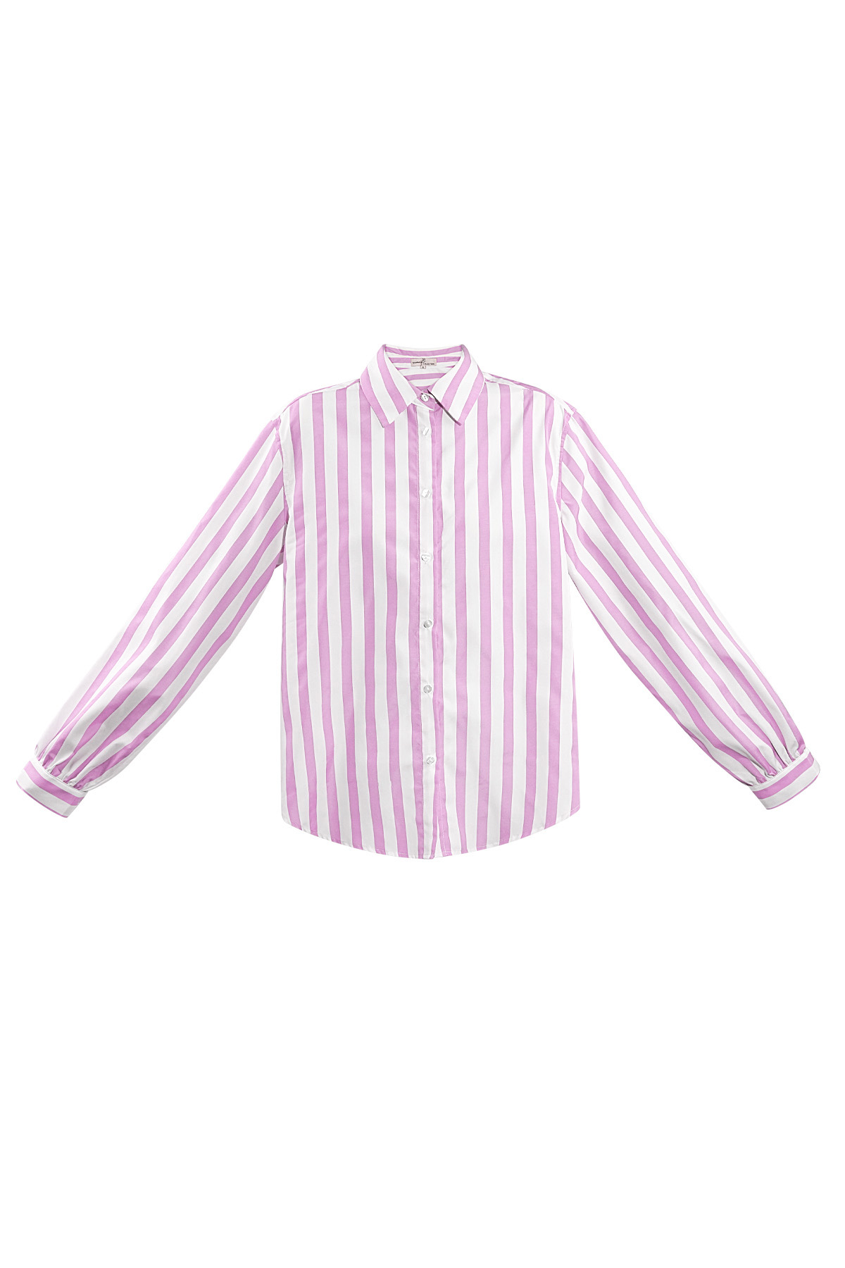 Striped casual blouse - pink