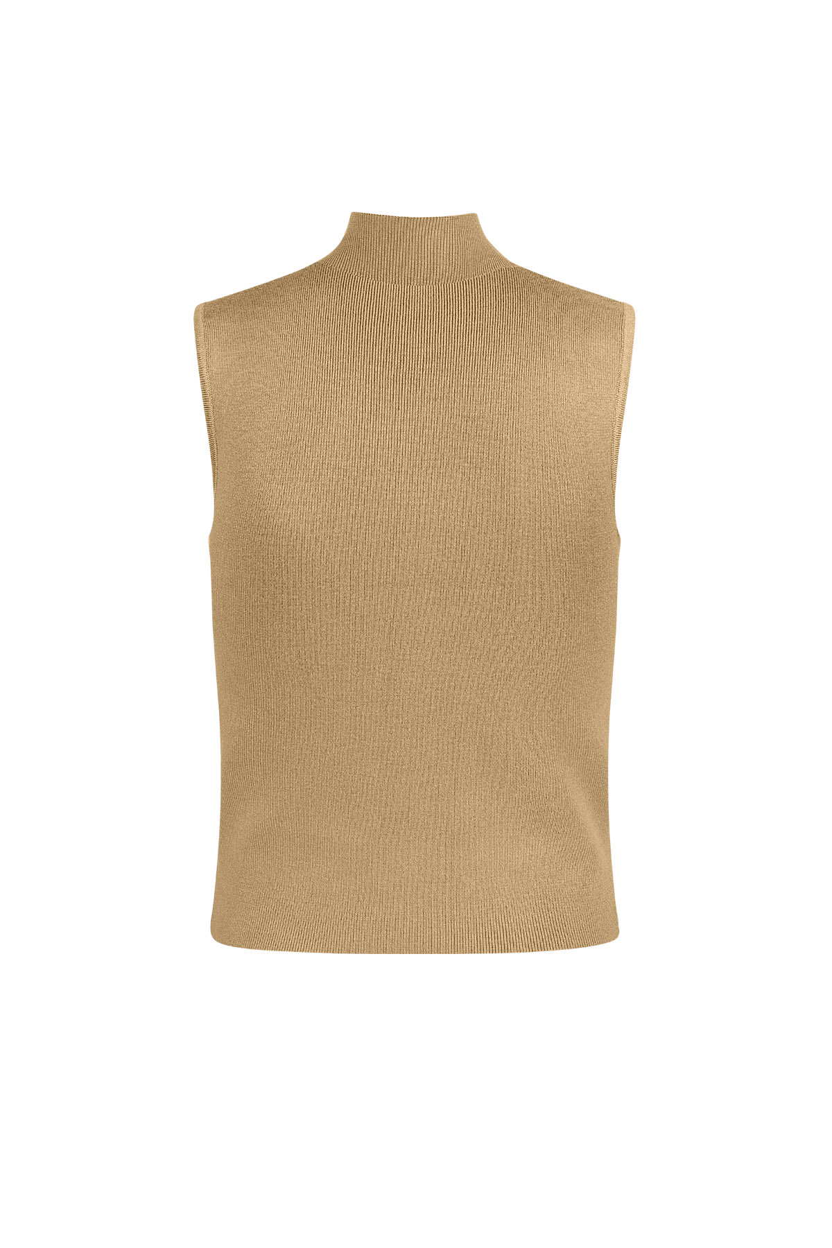 Sleeveless top with low turtleneck large/extra large – brown h5 Picture7