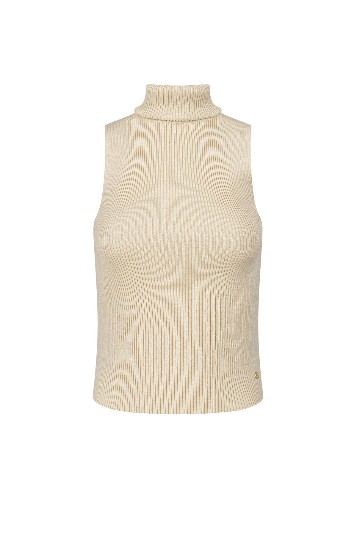 Sleeveless top with high turtleneck large/extra large – beige