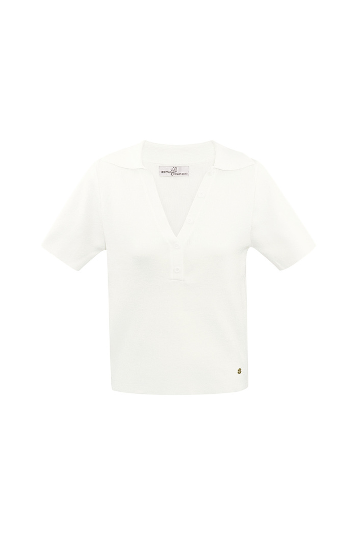 Polo half button-up large/extra large – white 