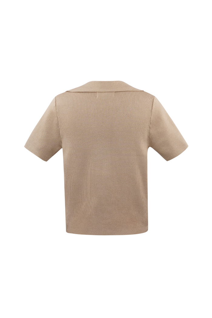 Polo half button-up large/extra large – beige Afbeelding7