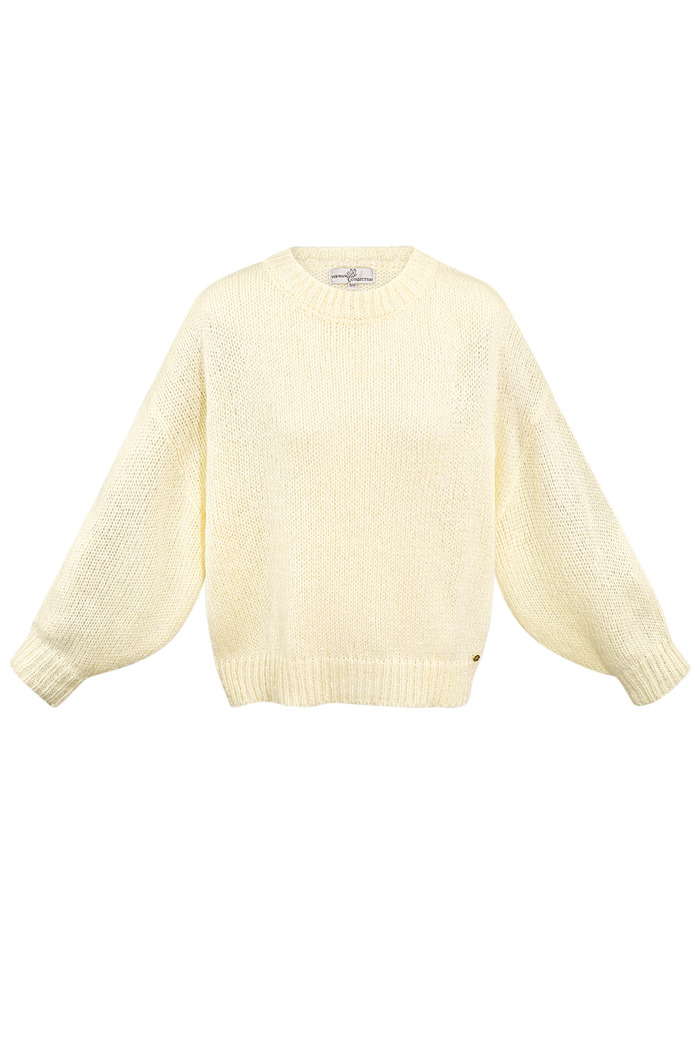Kuscheliger Pullover – gebrochenes Weiß 
