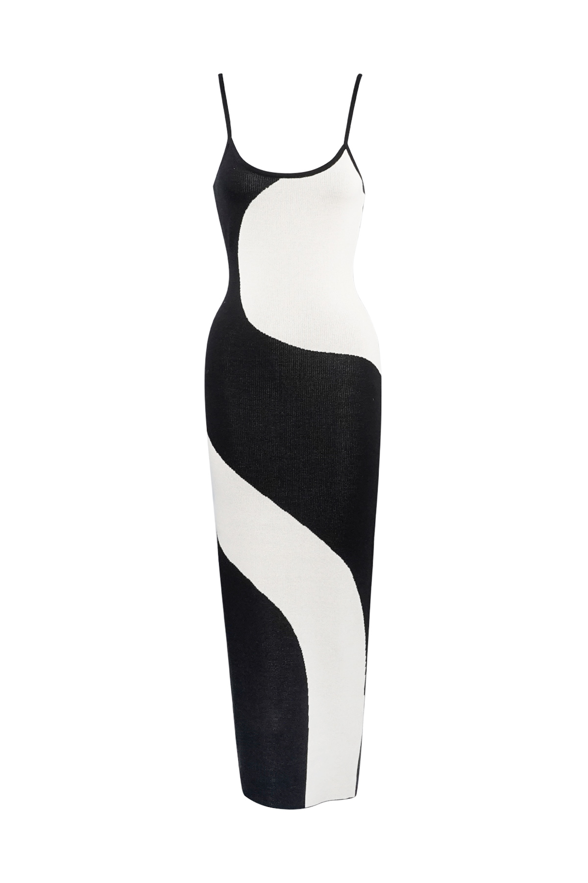 Kleid mit Bio-Print – Schwarz und Weiß