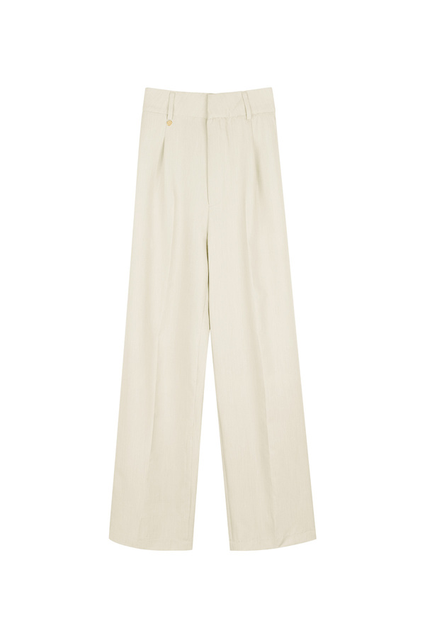 Pantalones plisados - off-white