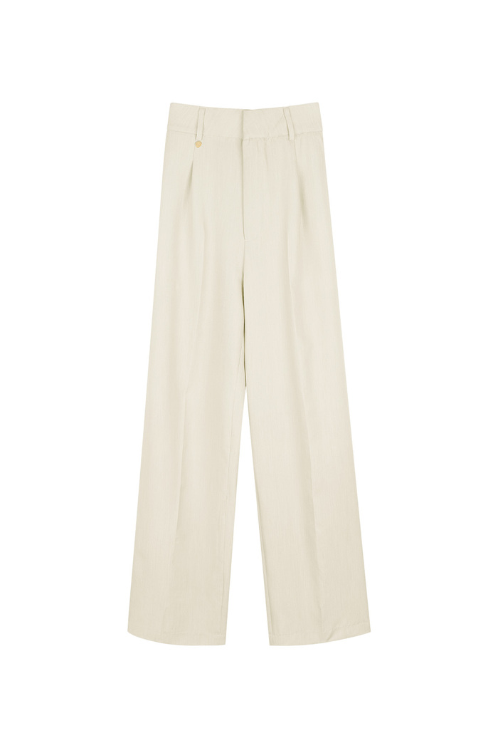 Pilili pantolon - kırık beyaz 