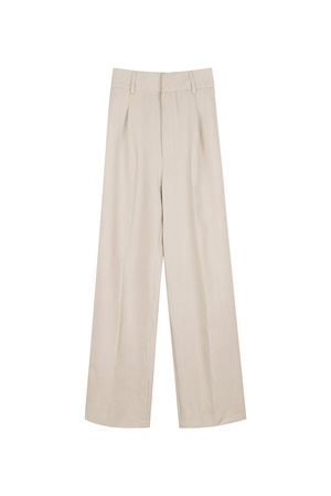 Pleated trousers - sand  h5 