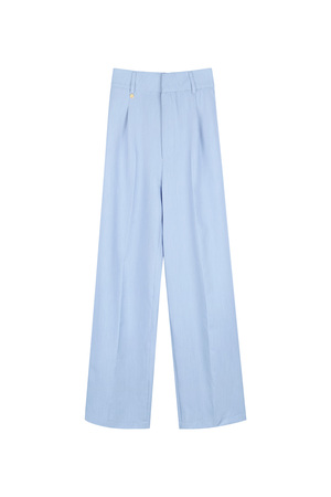 Pantalon met plooien - blauw  h5 