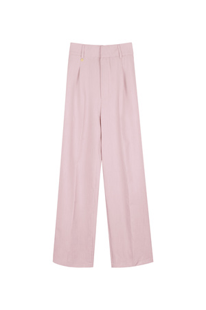 Pantalon met plooien - roze  h5 