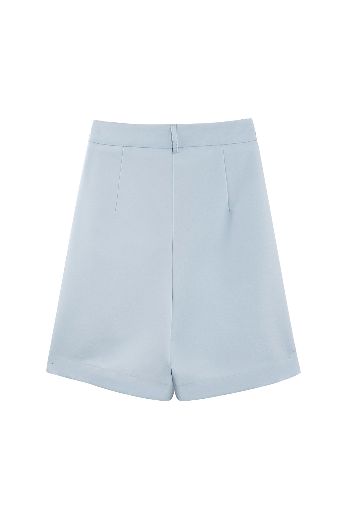 Shorts met plooien - licht blauw  Afbeelding4