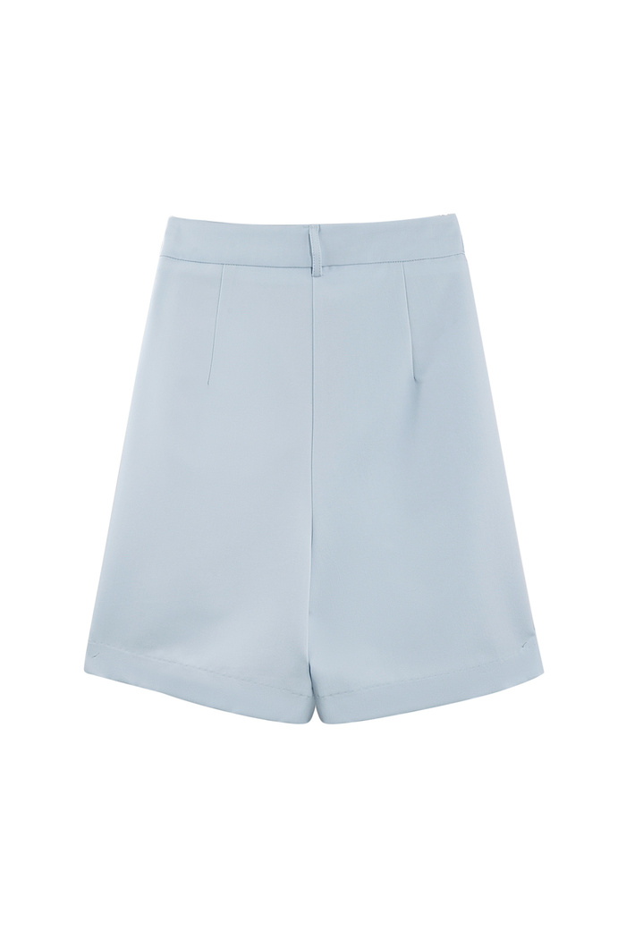 Shorts con pieghe - azzurro  Immagine4