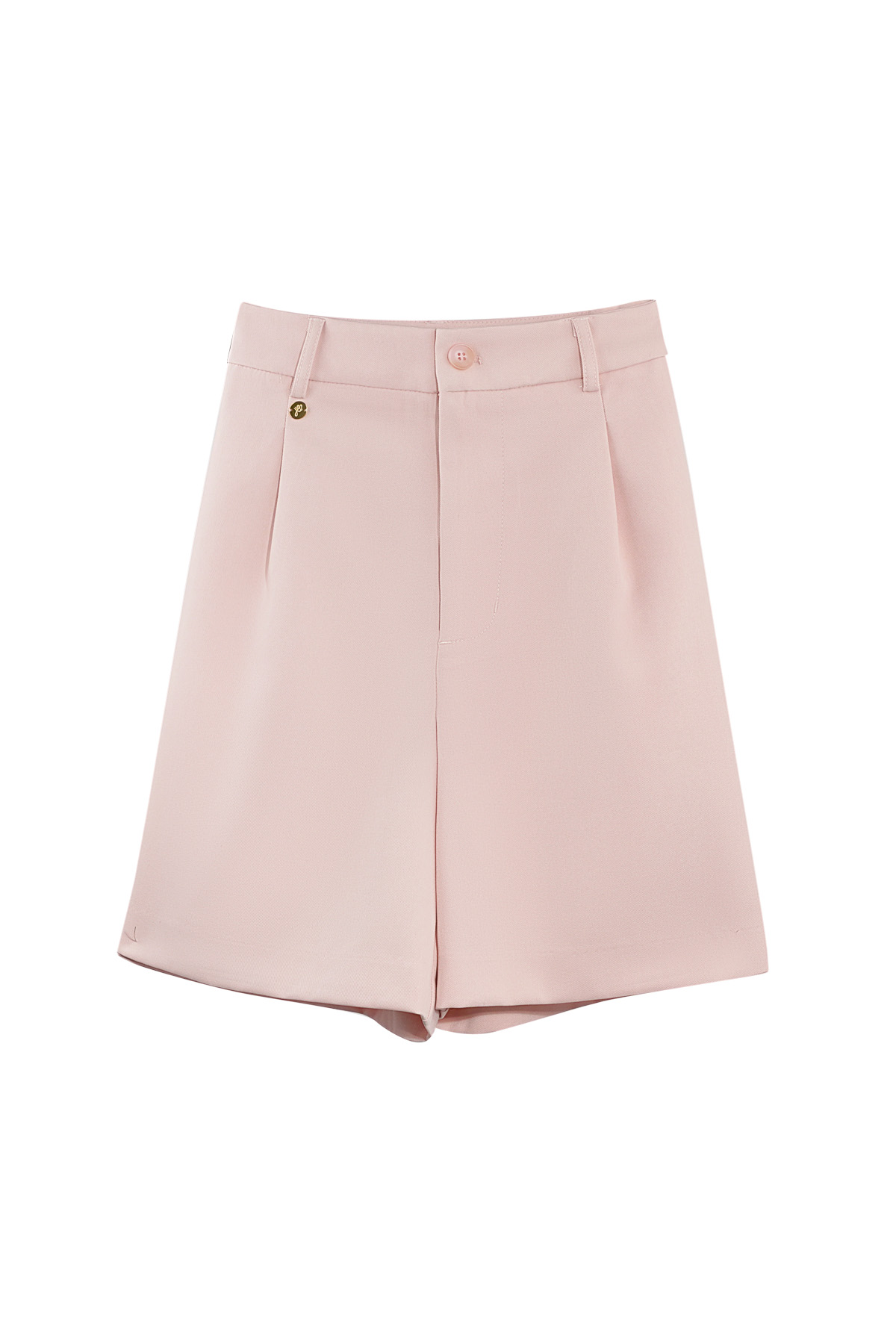 Shorts con pliegues - rosa