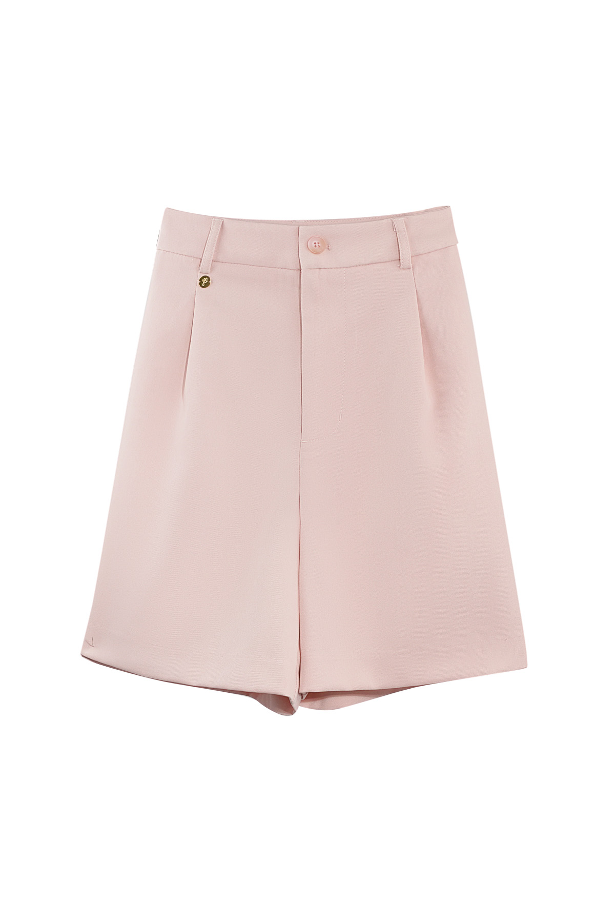 Shorts con pliegues - rosa  2