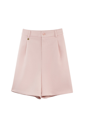 Shorts met plooien - roze  h5 