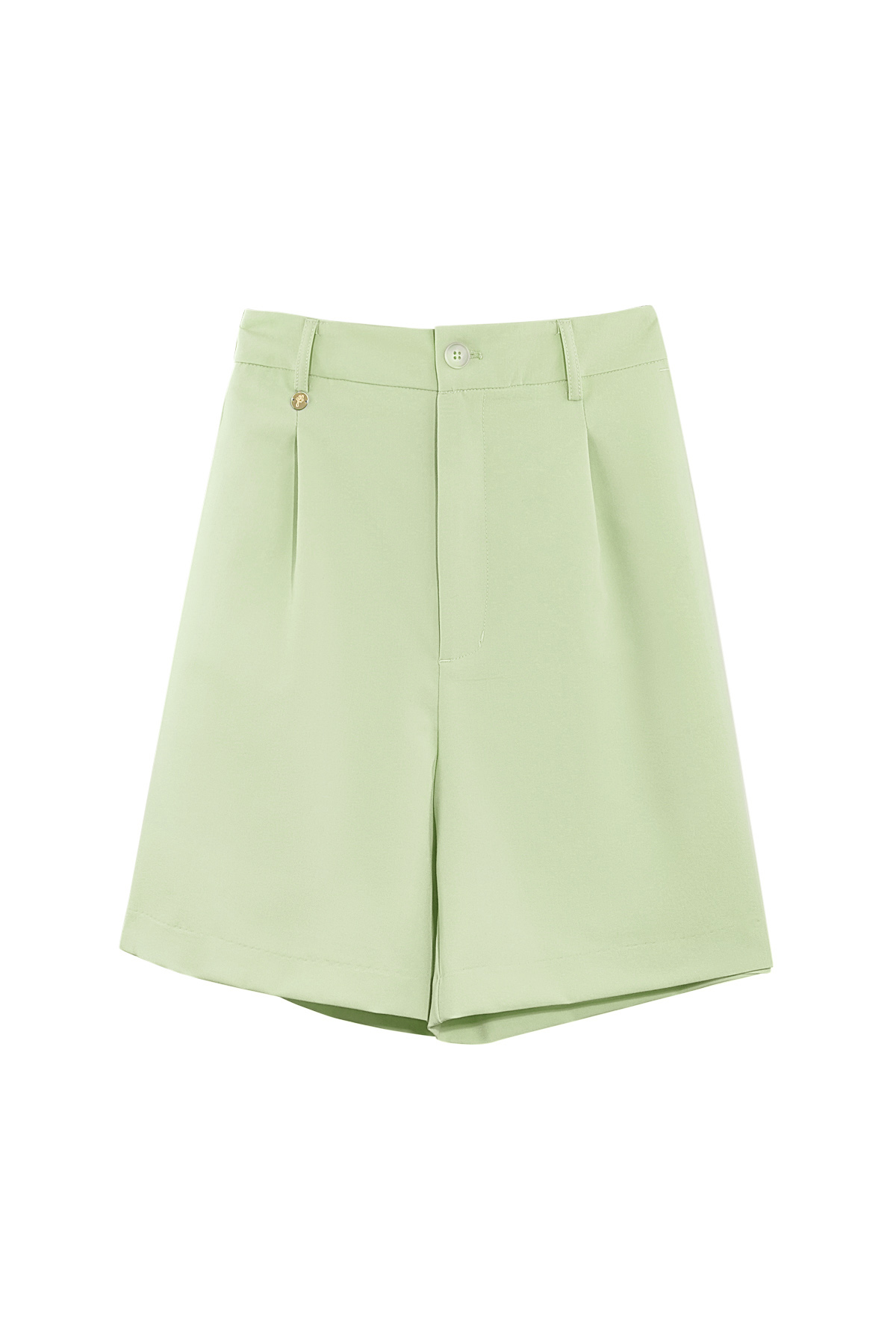 Shorts mit Bundfalten – grün 