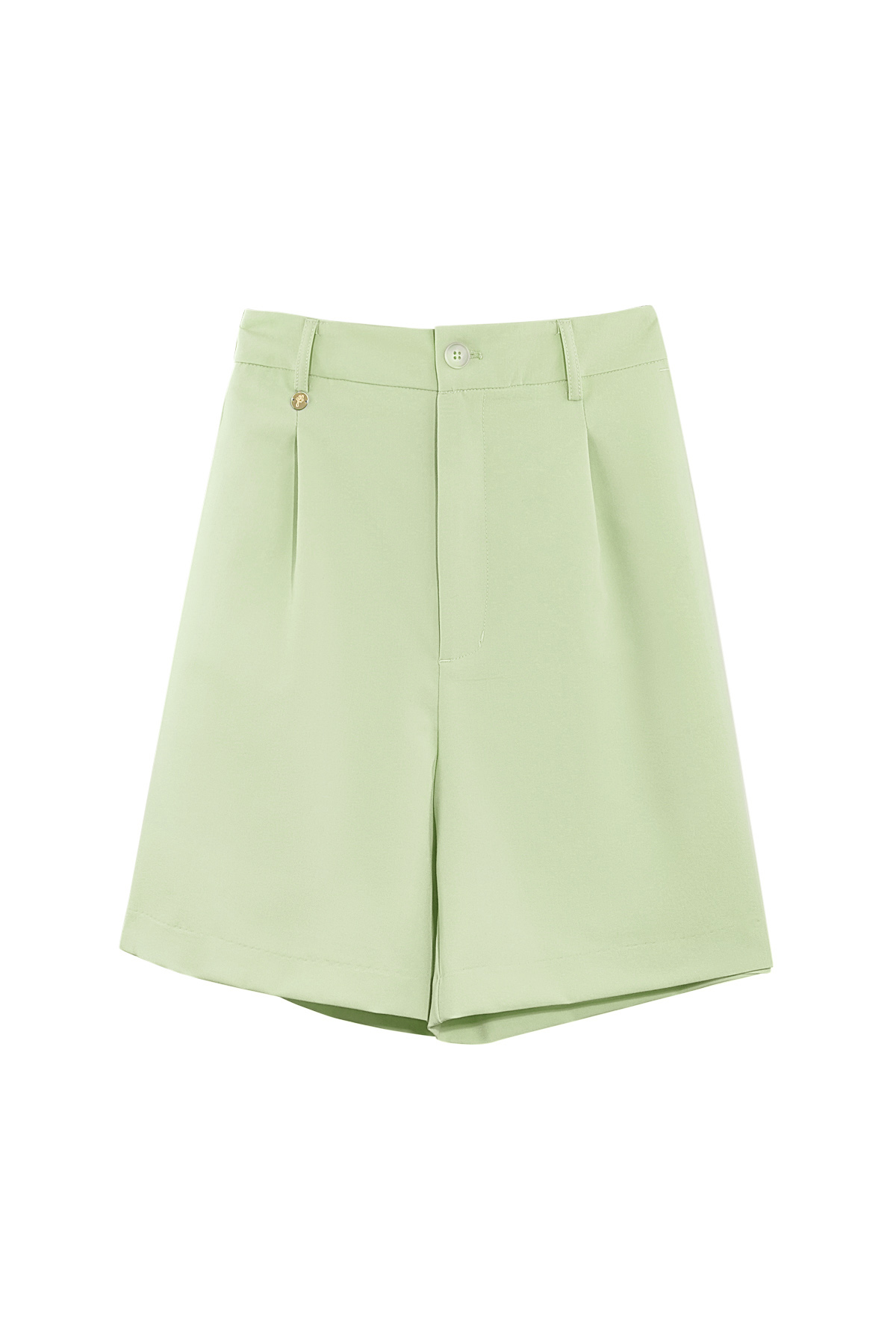 Shorts con pliegues - verde  2