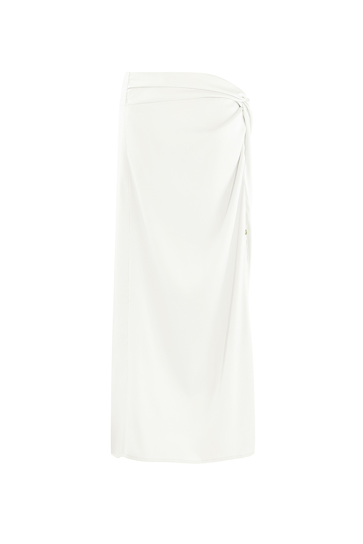 Long skirt knotted - white  h5 